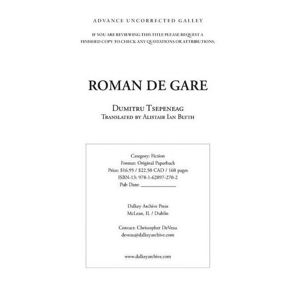 Romanian Literature: A Novel to Read on the Train (Paperback)