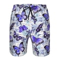 thumbnail image 3 of Pofeuu Butterflies Prin Men's Swim Trunks Quick Dry Bathing Suit Swimming Board Shorts Mesh Lining Beach Swimwear-Small, 3 of 6