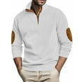 thumbnail image 5 of TAGOLD Men Fall Winter Sweater Tops,Men's Casual Solid Color Button Up Long Sleeved Shirt Long Sleeve Stand-up Collar Blouse Shirt, 5 of 5