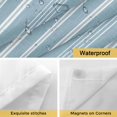 thumbnail image 4 of No Hook Shower Curtain and Liner Set, Light Blue Striped Washable Fabric Shower Curtains for Bathroom, Bathtub, Farmhouse Stripes Modern Vintage Waterproof Bathroom Curtains 60W x 72H, 4 of 9