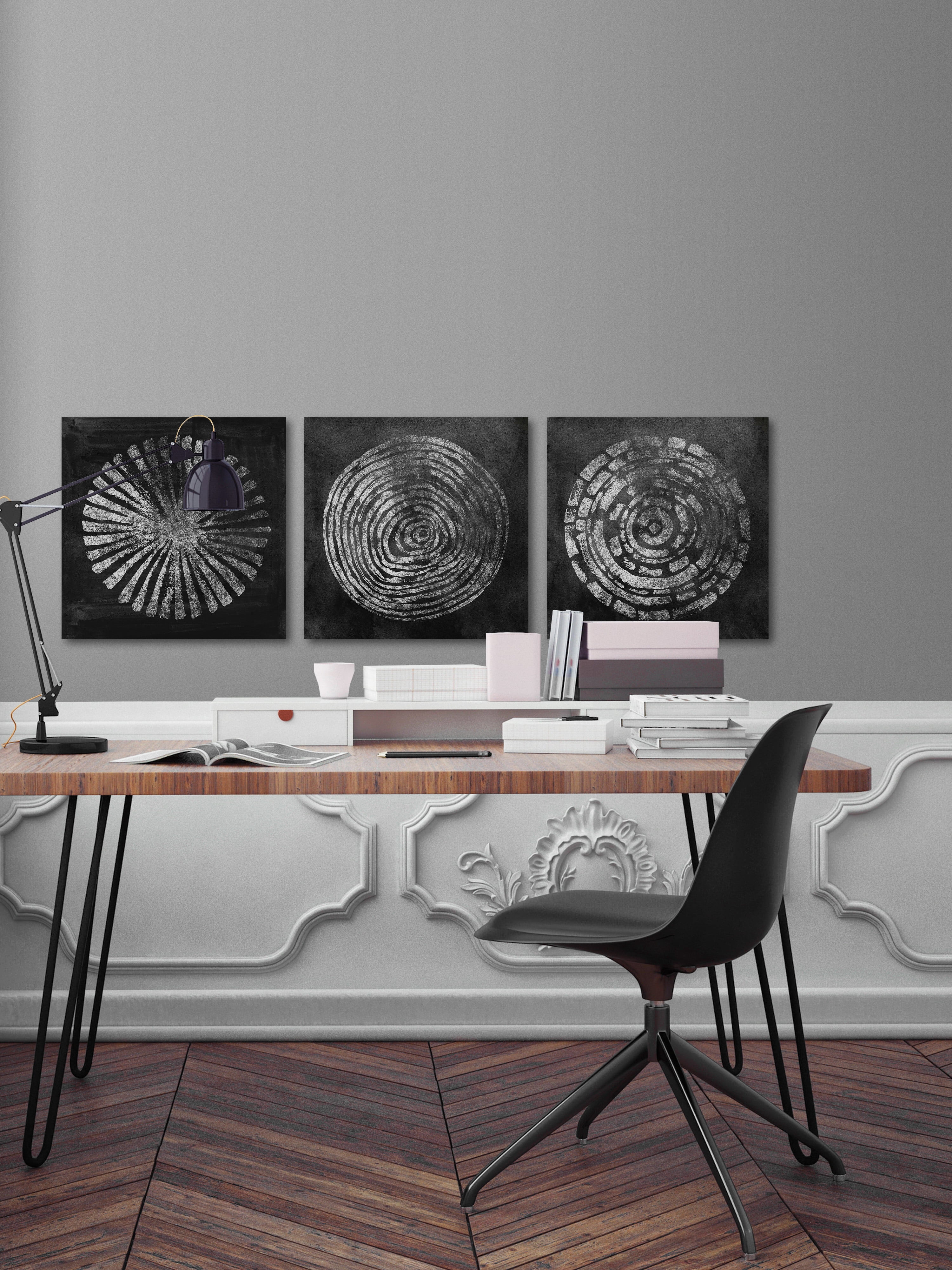 Marmont Hill Silver Circle Triptych