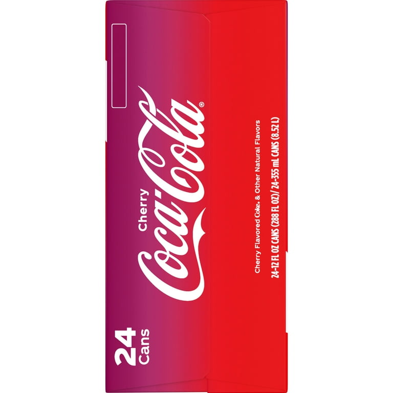Coca-Cola Cherry Soda Pop, 12 fl oz, 24 Pack Cans - Walmart.com