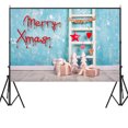 thumbnail image 3 of 5x6.9ft Fabric Christmas Ornaments Photography Background Christmas Tree Wood Wall Photography Backdrop Photobooth Party Banner Decorations Photo Studio Props, 3 of 4