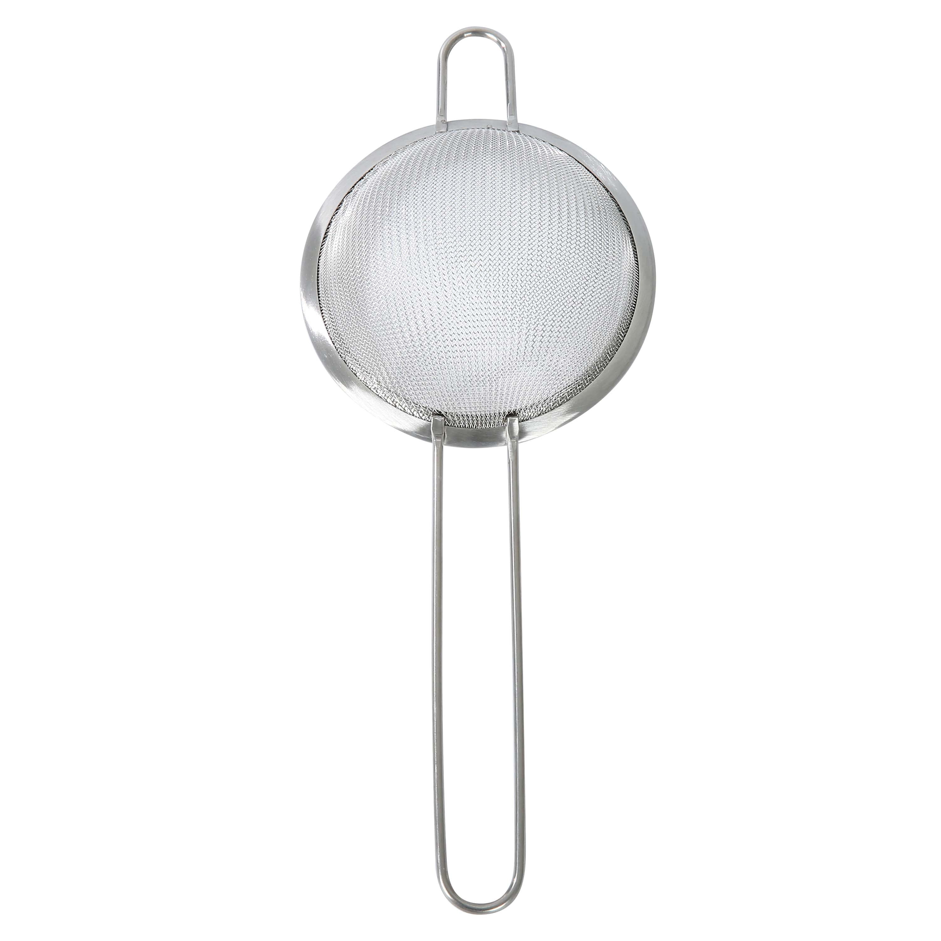 Mainstays 3 Pack Premium Stainless Steel Fine Mesh Strainers 4", 6", and 8", Silver