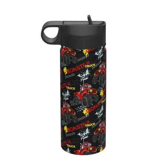 Vsdgher Monster Truck for Insulated Stainless Steel Water Bottle,18oz Sports Water Bottle Stainless Steel Reusable Tumbler for Sports, Travel, and School