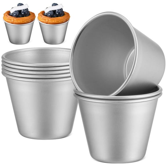 BESTOYARD 8 Pcs Baking Cups Cupcake Aluminum Alloy Baking Supplies for Home Parties