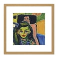 thumbnail image 1 of Ernst Ludwig Kirchner Franzi Vor Geschnitztem Stuhl 8X8 Inch Square Wooden Framed Wall Art Print Picture with Mount, 1 of 4