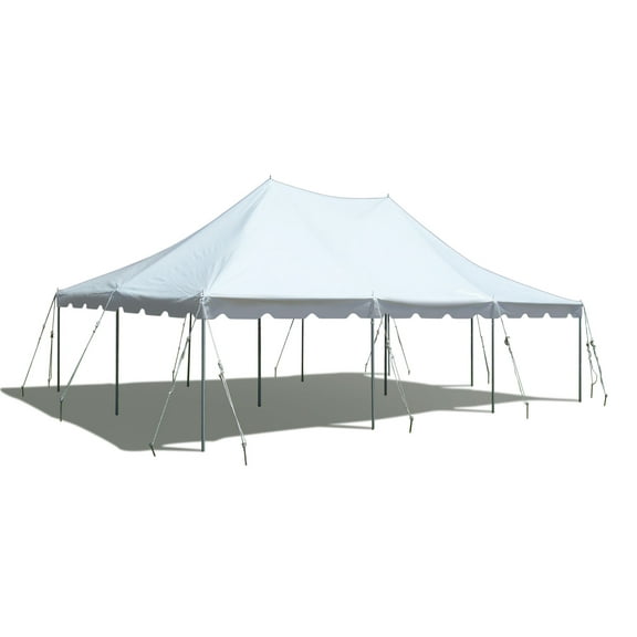 TentandTable Premium Outdoor Event Party Canopy Pole Tent, White, 20 ft x 30 ft