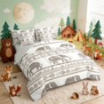 thumbnail image 2 of Erosebridal Elephant Full Size Bedding Sets for Boys Girls, Boho Stripes Full Size Bed in a Bag, Gray Reversible 7pcs, 2 of 6
