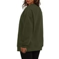 thumbnail image 5 of Harpily 50% Off Clear! Sweatshirts for WomenWomens Oversized Sweatshirts Crewneck Long Sleeve Tops Pullover Fall Fashion Clothes With Pocket Green1 XL, 5 of 7