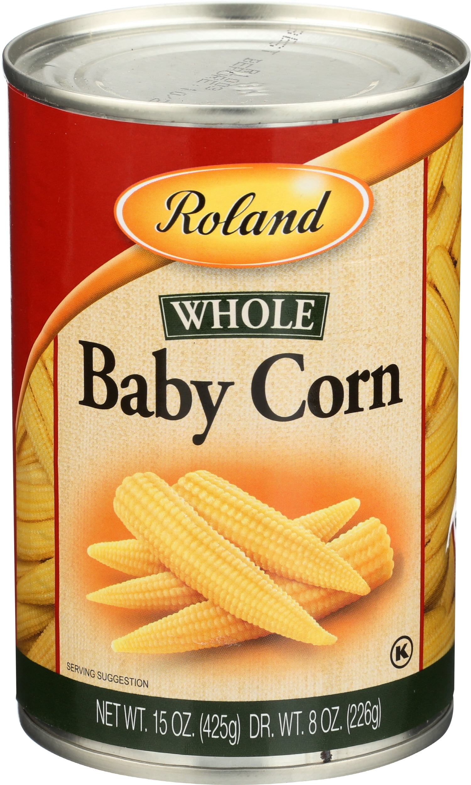 Pack of 12, Roland Whole Baby Corn, 15 oz