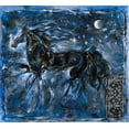 thumbnail image 2 of Wiley, Marta 22x20 Black Ornate Wood Framed with Double Matting Museum Art Print Titled - Blue Horse, 2 of 4