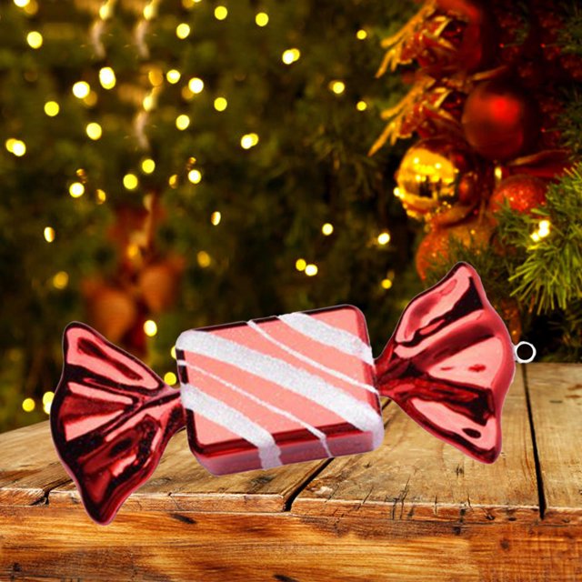 Decoración colgante de , adornos de regalo rojos y blancos, accesorios de remolino novedosos 18 CM A Colcomx Colgante de caramelo