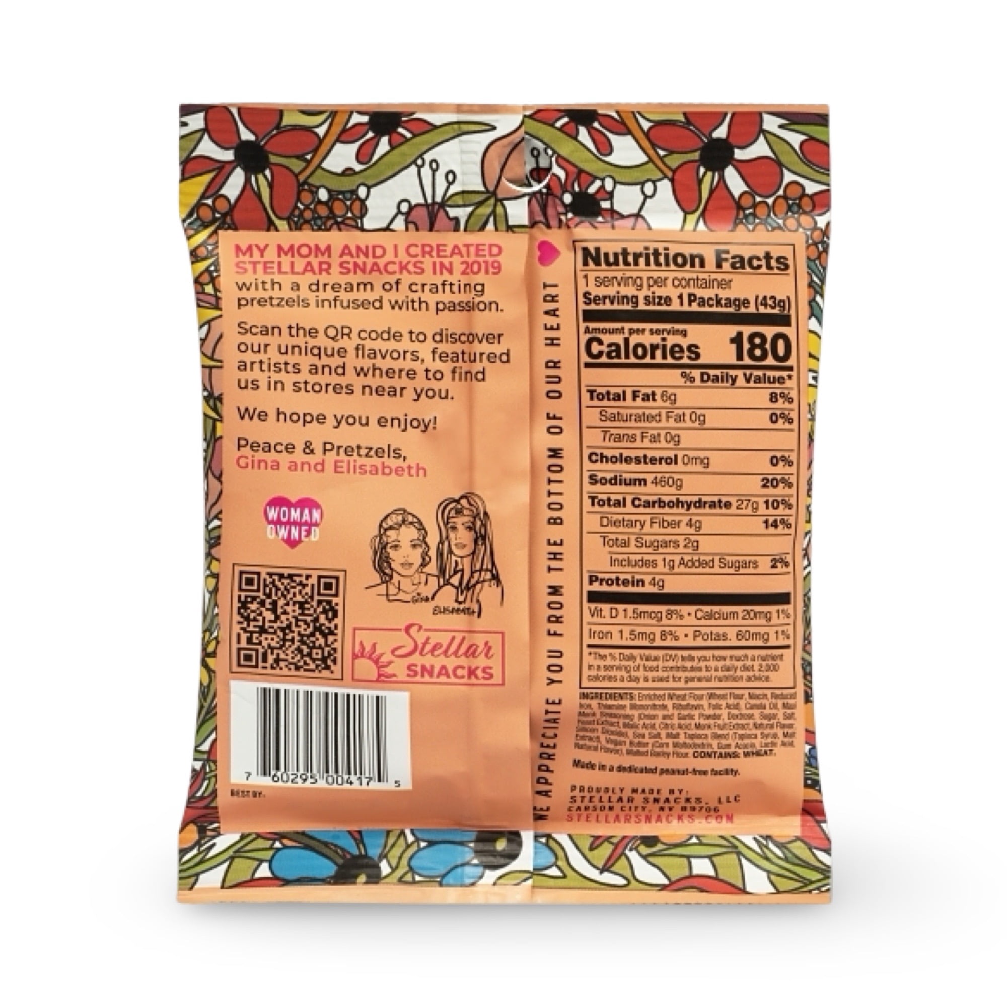 Stellar Pretzel Braids, Maui Monk Sweet Onion, 24 Mini Individual Bags (1.5 oz each) Vegan Pretzel Rods, Sticks