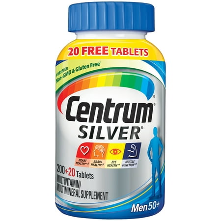 Centrum Silver Multivitamins for Men Over 50, Multimineral Supplement with Vitamin D3, 220 Ct