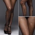 thumbnail image 3 of Medias de red de pesca sexys y divertidas con diamantes de imitación de malla fina europeas y americanas, calcetines huecos para mujer, calcetines blancos con diamantes de imitación, 3 of 6
