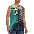 thumbnail image 2 of Pofeuu Cartoon Art Skull Print Men's Muscle T-Shirt, Sleeveless, Muscle Tank, Classic Muscle Tee Top For Men Casual Sleeveless Muscle T-Shirt Trendy Clothes-Medium, 2 of 7