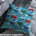 thumbnail image 2 of Homewish Cartoon Airplane Boys Fabric by the Yard 2 Yards, Vehicle Plane Sewing Fabric, Blue Cartoon Cloud Sky Fabric for Sewing, Microfiber Bedroom Decor, 2 of 6
