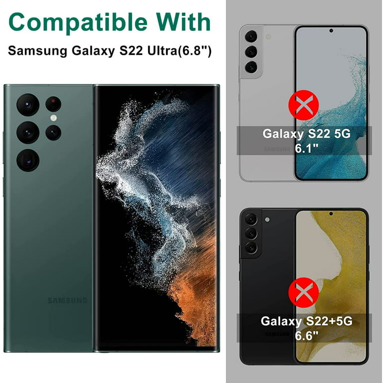 3x Plein Écran Verre Trempé Pour Samsung Galaxy S22 Ultra En Noir Film  Protection à Prix Carrefour