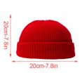 thumbnail image 1 of Bonnet Tricoté Exquis Confortable Style Simple Femmes Hommes Chapeaux de Mode Couvre-Chef Ornement Vêtements Accessoire pour Décoration de Robe Rouge, 1 of 6