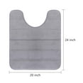thumbnail image 2 of Tripumer Memory Foam U-Shaped Toilet Rug Contour Bathroom Rug 20 x 24 inch Bathroom Commode Contour Rug Super Water Absorption Non-Slip Thick Machine Wash and Easier to Dry Gray, 2 of 9