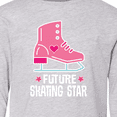 thumbnail image 4 of Inktastic Skate Future Skating Star Girls Long Sleeve Youth T-Shirt, 4 of 5
