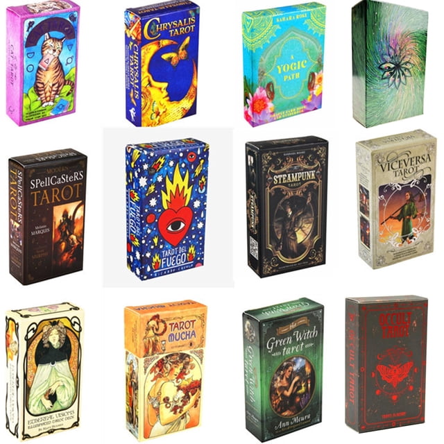 Cartas de Tarot de estilo 400, oráculo dorado, Art Nouveau, la bruja verde, celta Universal, Thelema, Steampunk, juegos de mesa, oferta