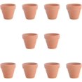 thumbnail image 1 of 10 mini macetas de terracota pequeñas de 5,5 x 5 cm con orificios de drenaje, color chocolate, 1 of 5