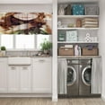 thumbnail image 3 of LALILO Kitchen Curtain Valance Beautiful Boho Girl Grass Rod Pocket Window Curtain 52"x 18" Set of 2, 3 of 7