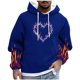 thumbnail image 2 of Sudadera con capucha para hombre, informal, a la moda, con estampado, con cordón, de manga larga, de poliéster, 2 of 5