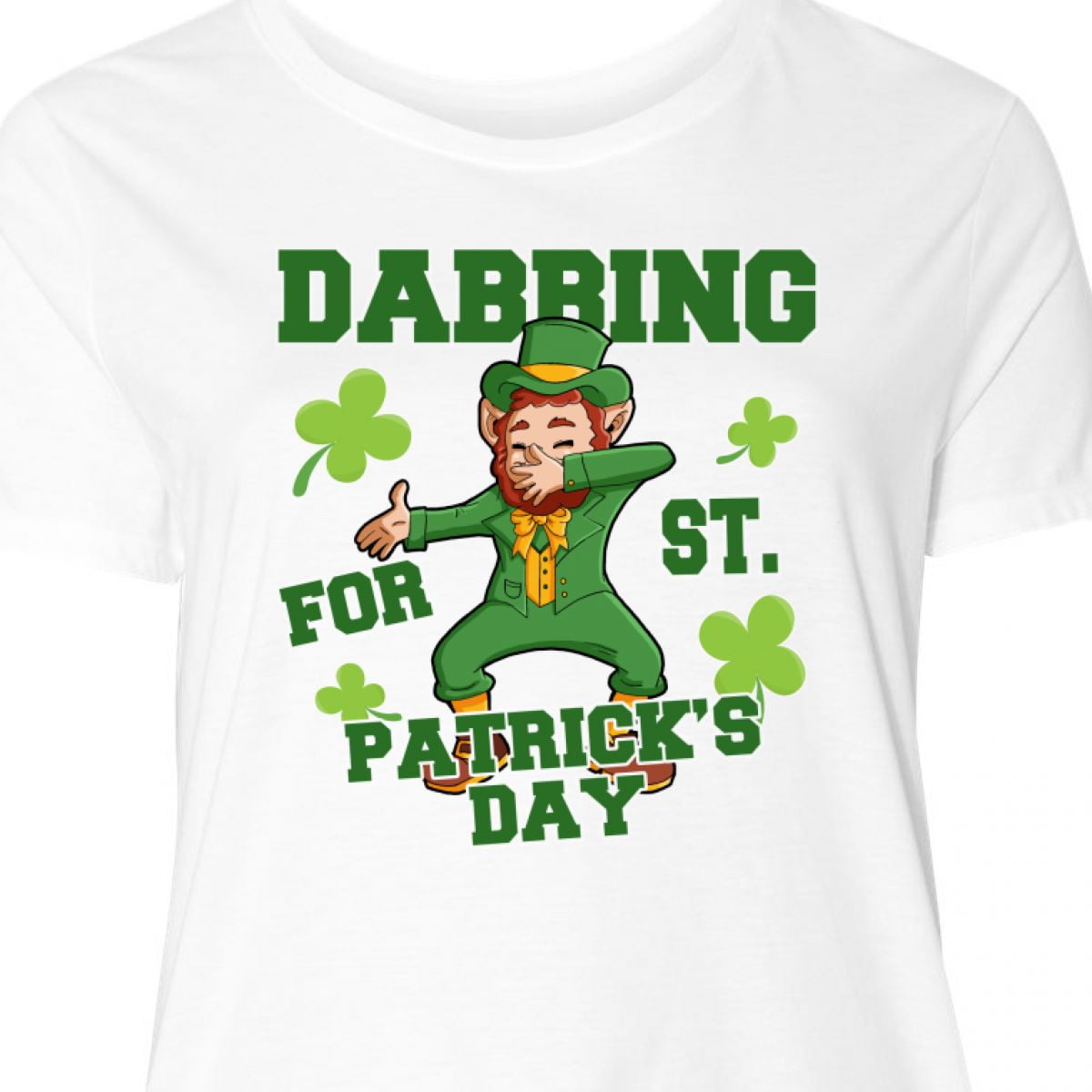 St Patricks Leprichaun Dabbing Baseball T-Shirt-Baseball Dabbing Shirt-Women St Pattys Shirt-Shamrock Tee Leprichaun Dabbing T-Shirt-Gift