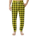 thumbnail image 2 of JGNGSHN Mens Plaid Pajama Pants Comfy Loose Wide Leg Lounge Pants Sleep Pjs Bottoms Jogger Trousers with Pockets Drawstring, 2 of 8