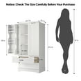 thumbnail image 5 of 47'' Kitchen Pantry Storage Cabinet with Drawers Freestanding Bathroom Storage Cabinets with Doors and Shelves, Noelse Small Food Pantry Cabinet for Dining Room Craft Room, White, 5 of 6