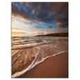 thumbnail image 2 of Cloudy Sky over Wide Seashore - Large Seashore Canvas Print, 2 of 3