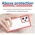 thumbnail image 2 of Case for Xiaomi Redmi Note 12 Pro Phone Case Slim Dropproof [Defend from Drop/Scratch/Slip/Fingerprint] Clear Acrylic Hard Back Soft TPU Bumper Hybrid Phone Cover for Redmi Note 12 Pro-Red, 2 of 16