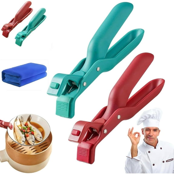 2 PCS Hot Plate Grippers, 2026 New Hot Plate Gripper Lifter Tongs, Multi-function Anti-Scald Bowl Clip,Silicone Non-slip Hot Dish Plate Holder,Microwave Oven Cooking for Bowls,Pans,Dishes
