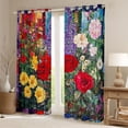 thumbnail image 2 of Erosebridal Spring Flower Floral Black Out Curtains, Retro Artwork Curtains Pack of 2 (42x63 Each), 2 of 6