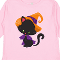 thumbnail image 4 of Inktastic Halloween Cat, Cute Cat, Black Cat, Witch Hat Boys or Girls Long Sleeve Toddler T-Shirt, 4 of 5