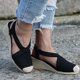 thumbnail image 4 of Moda damas cuñas de gran tamaño zapatos envueltos zapatos casuales sandalias de tacón alto Wmkox8yii  sa1965, 4 of 9