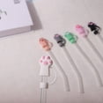 thumbnail image 3 of CCOCC Straw Toppers,Adorable Cat Paw Straw Covers,Soft Non-Toxic Silicone Straw Covers,Reusable Eco-Friendly Straw Caps, 3 of 4