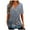 Navy, variant on Augper Spring Tops for Women 2024 Fashion V-neck Print Casual Loose Short Sleeve Top Top/Shirt