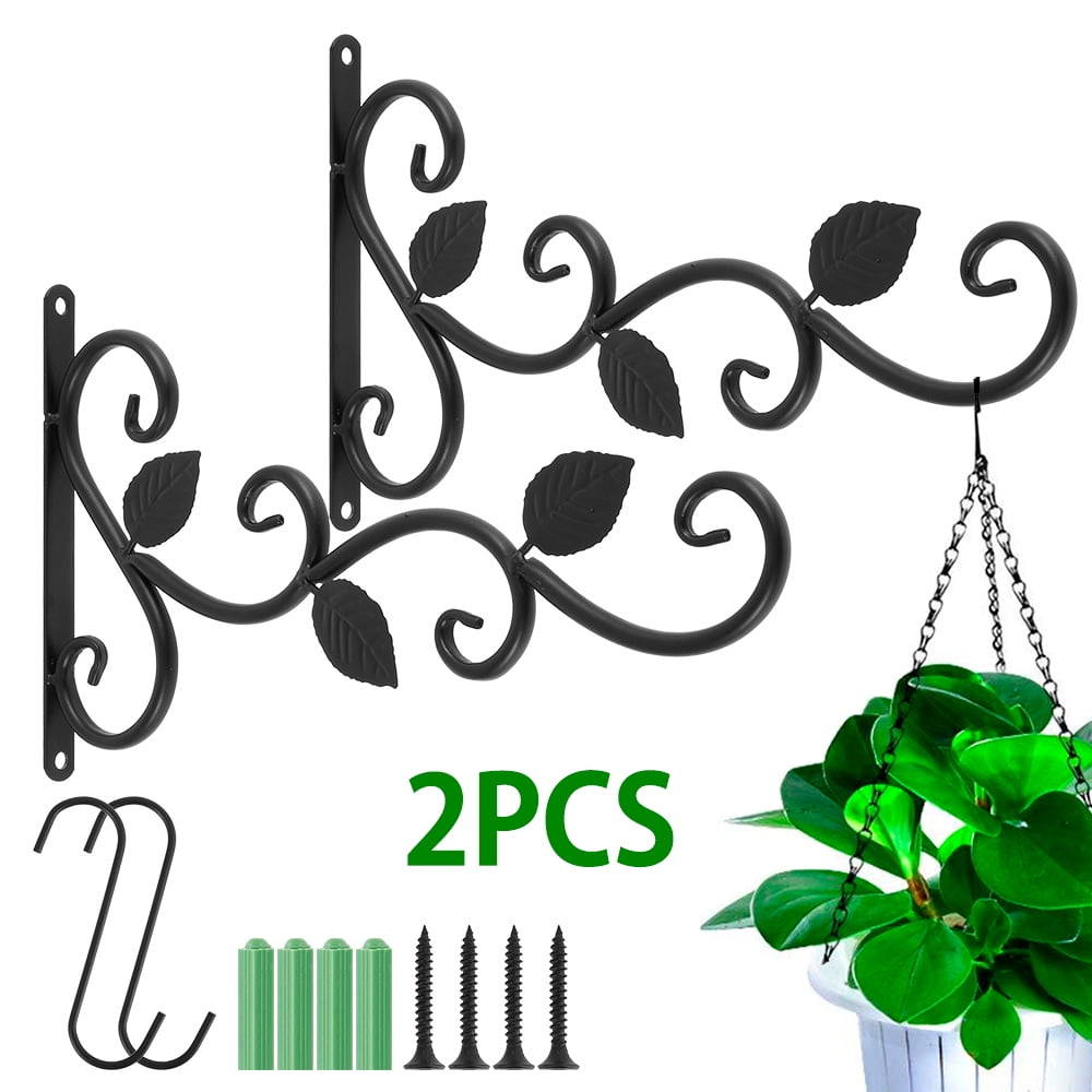 Fyeme 2PCS Hanging Plant Basket Brackets,11.81 in Metal Plant Hanger
