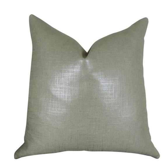 Glazed Linen Steel Handmade Throw Pillow - Grey - 26 x 26 in.