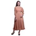 thumbnail image 1 of Bimba Floral Women Cotton Smocked Boho Renaissance Long Ruffle MaxiÂ&nbsp;Dress-Small, 1 of 5