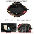 thumbnail image 3 of Red Mushroom Fantasy Black Pattern Travel Tote Bags for Women Carry On,Large Weekender Bags for Women Travel,Multi Functional Duffle Bag for Work,Shopping,Sports, 3 of 5