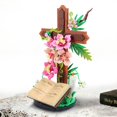 thumbnail image 1 of Set de construcción HUNKING Cruz de Jesús con flores, 363 piezas, 1 of 9