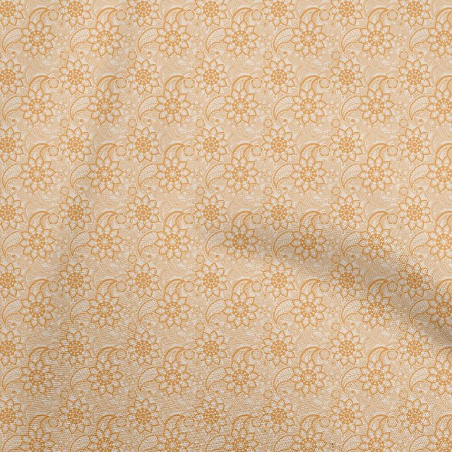 oneOone Rayon Light Peach Fabric Asian Paisley Sewing Craft Projects Fabric Prints By Yard 56 Inch Wide