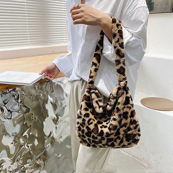 Bolsa de ombro fofa para mulheres bolsa de ala superior, bolsa de pelcia feminina bolsa de compras, bolsa fashion, outono e inverno