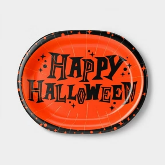 Happy Halloween Disposable Oval Plates 12" - 10ct