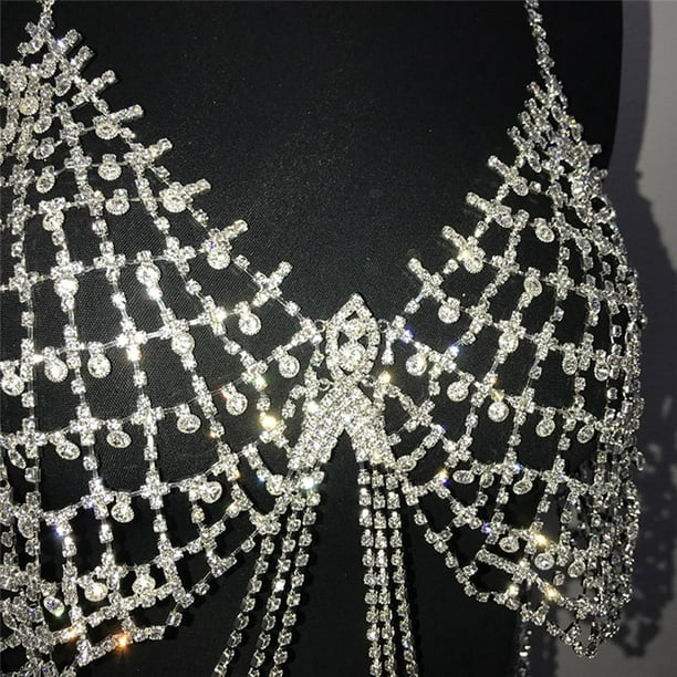 Women Body Chain Jewelry Bra Chest Beach Harness Necklace 